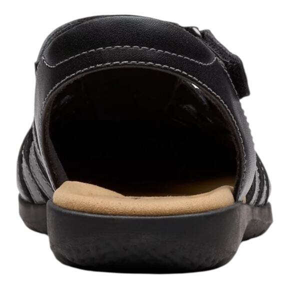 Clarks Women's Elizabelle Mia Leather Closed Toe Sandals Black Size 8 1/2 - Picture 3 of 5